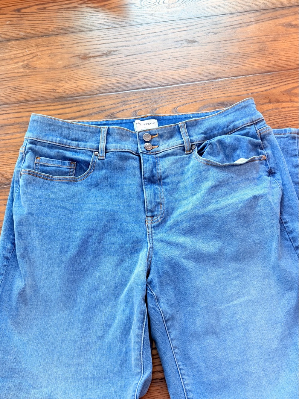 Lane Bryant Straight Leg Jeans in Medium Blue Wash